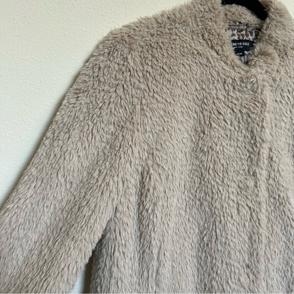 Kenneth Cole Ivy Long Line Faux Fur Teddy Coat - Size M (EUC) - Picture 7 of 11